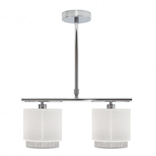 Lámpara Kenya 2xE14 Blanca/Gris de Fabrilamp/Abrila. Diseño moderno y elegante para iluminar tu hogar.