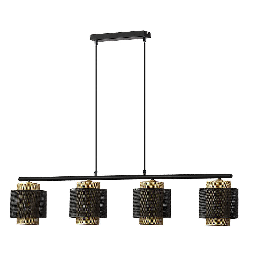 Lámpara Kyoto colgante vintage negro y oro Fabrilamp / Abrila - 153354016