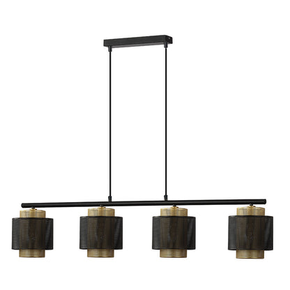 Lámpara Kyoto colgante vintage negro y oro Fabrilamp / Abrila - 153354016