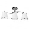 Lámpara Lantanas 3xE27 Cromo/Blanco, vista frontal, Fabrilamp, luzguru.com