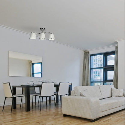 Lámpara Lantanas 3xE27 Cromo/Blanco, detalle de la pantalla, Fabrilamp, luzguru.com