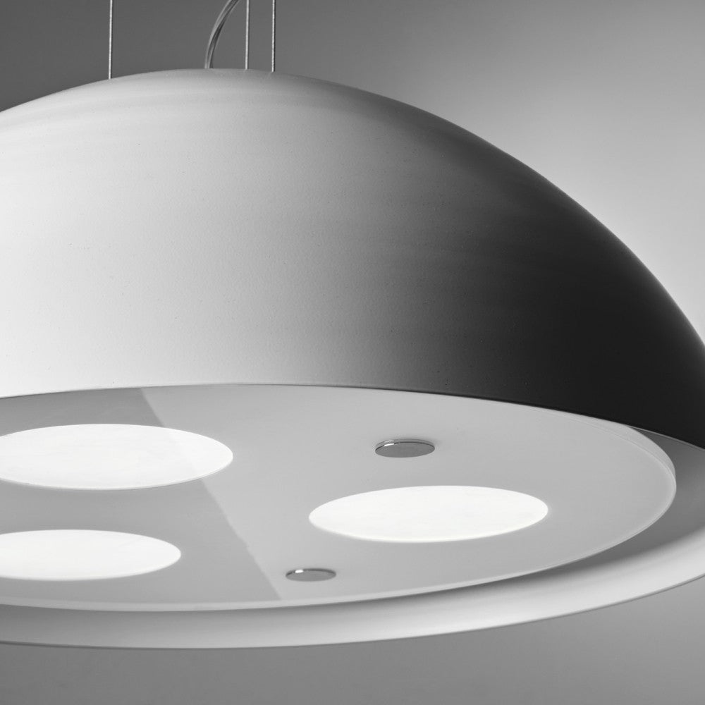 Lámpara Moon Lux Comb fabricada en aluminio color blanco