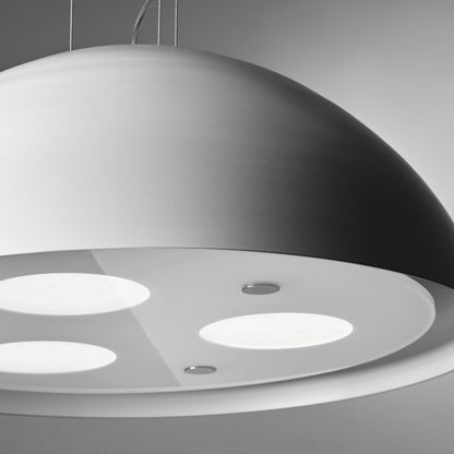 Lámpara Moon Lux Comb fabricada en aluminio color blanco
