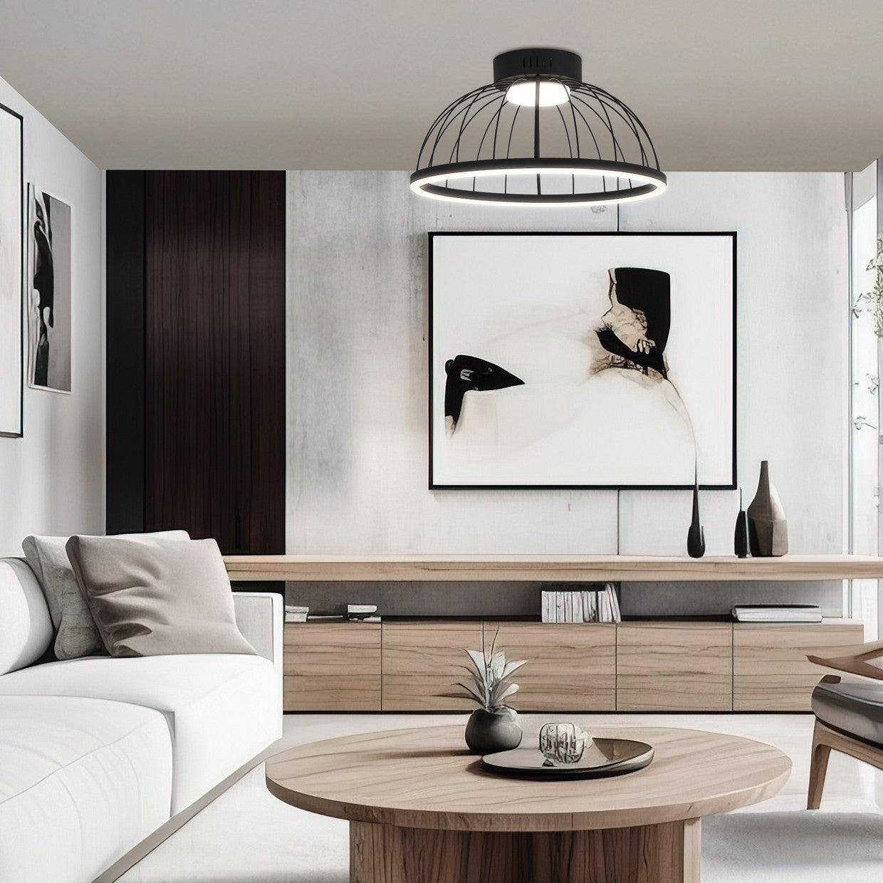 Medidas Lámpara LED Tilda Negra 30W 4000K AJP/Alemar Ref. 11460 - luzguru.com
