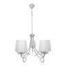 Lámpara Luxor Clásica Fabrilamp / Abrila 5 Luces Cromo y Blanca 155255020