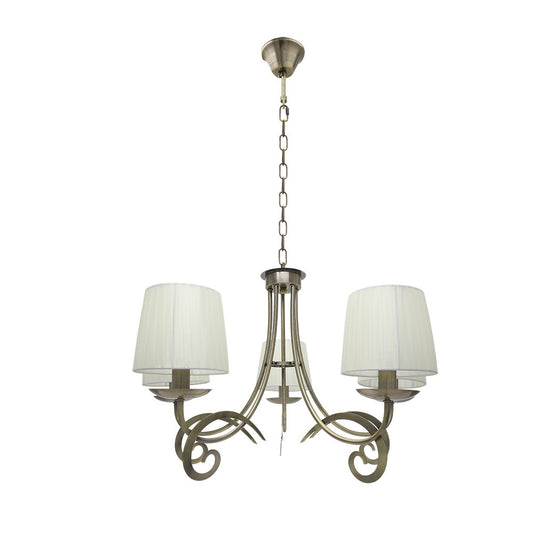 Lámpara colgante Luxor clásica Fabrilamp / Abrila, diseño en cuero y beige, 155255014