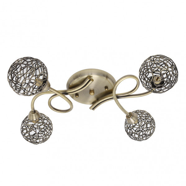 Lámpara de techo moderna Lyon de Fabrilamp / Abrila en color cuero - LUZGURÚ