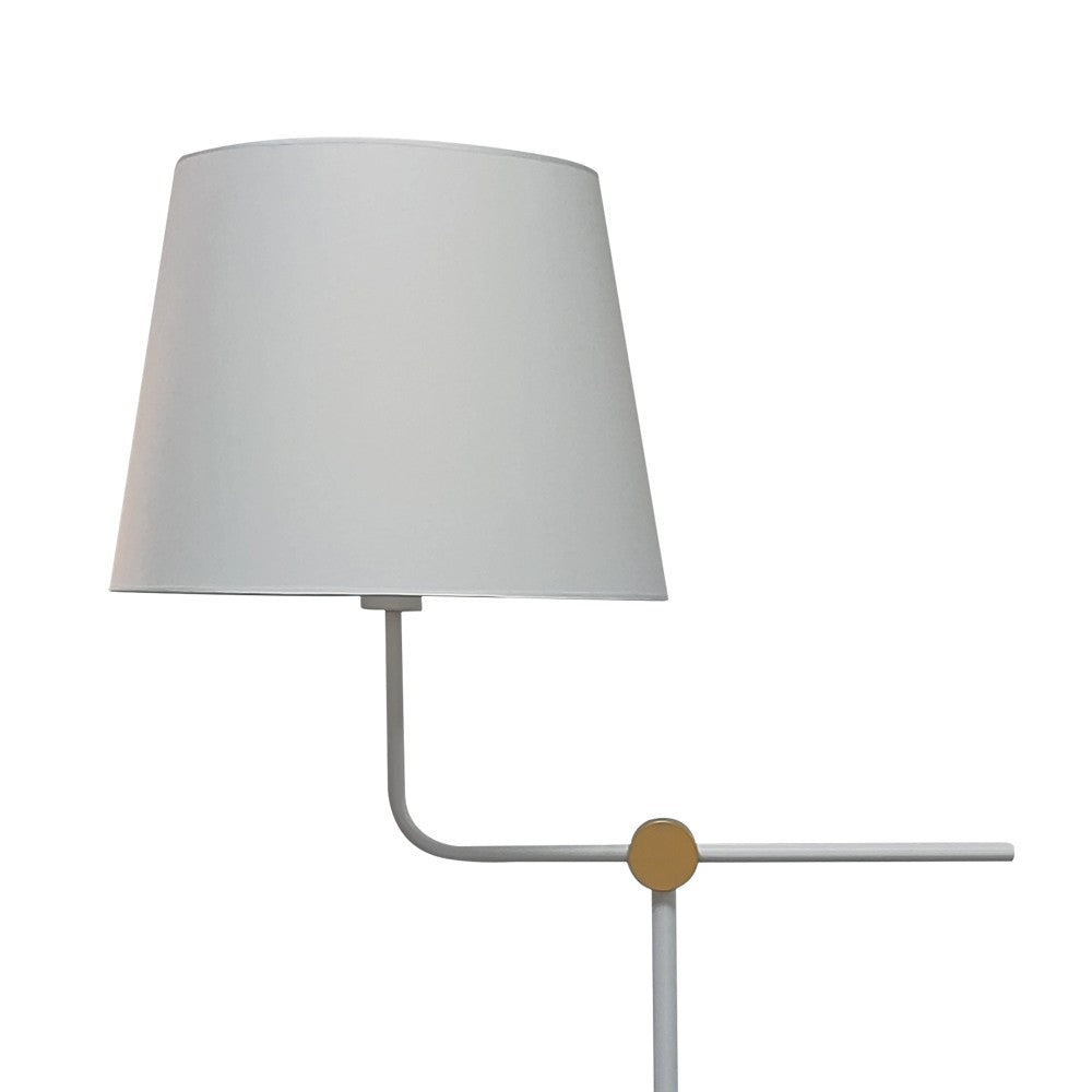 Lámpara Solor fabricada en Metal color Blanco con detalle dorado