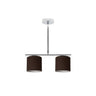 Lámpara Clásica Planetario Fabrilamp / Abrila, diseño cromo y marrón, Ref. 1.523/2-MARRON