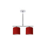 Lámpara de techo Planetario Fabrilamp / Abrila clásica cromo y rojo, ref. 1.523/2-ROJO
