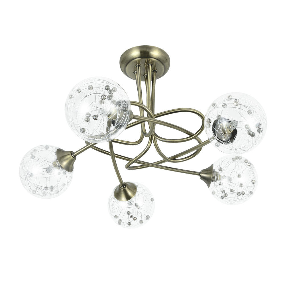 Lámpara Rio De Janeiro Fabrilamp / Abrila diseño moderno cuero y cristal, Ref. 154155014