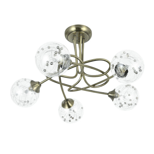 Lámpara Rio De Janeiro Fabrilamp / Abrila diseño moderno cuero y cristal, Ref. 154155014