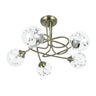 Lámpara Rio De Janeiro Fabrilamp / Abrila diseño moderno cuero y cristal, Ref. 154155014