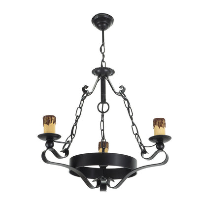 Lámpara de techo Medieval Fabrilamp / Abrila 1.505/3-NEGRO