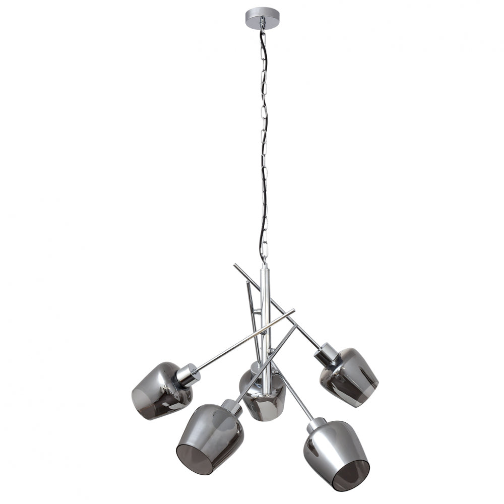 Lámpara Soline 5 Luces Cromo Fabrilamp / Abrila, Ref. 123750520