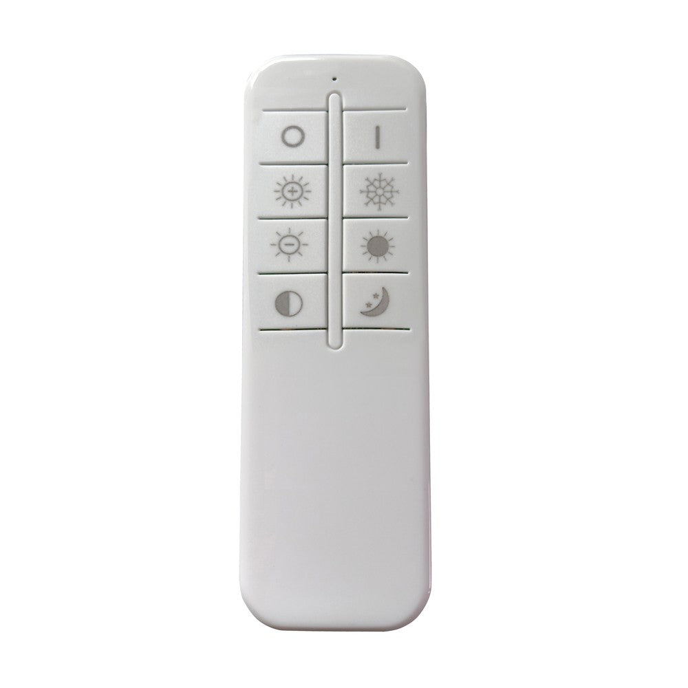 Lámpara Dunia fabricada en aluminio color blanco con difusor de policarbonato