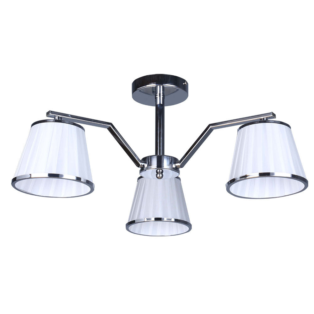 Lámpara de techo clásica Trebol Fabrilamp / Abrila 151653020 cromo y blanca