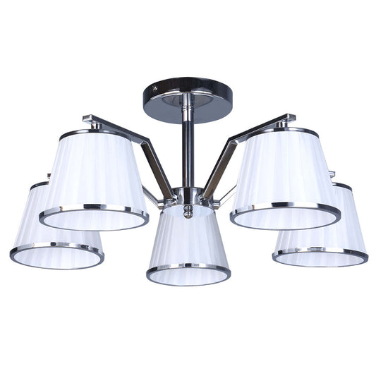 Lámpara de techo Trebol Fabrilamp / Abrila cromo y blanca, Ref. 151655020