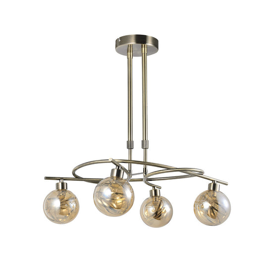 Lámpara Varanasi Moderna Cuero y Cristal Fabrilamp / Abrila 154454014