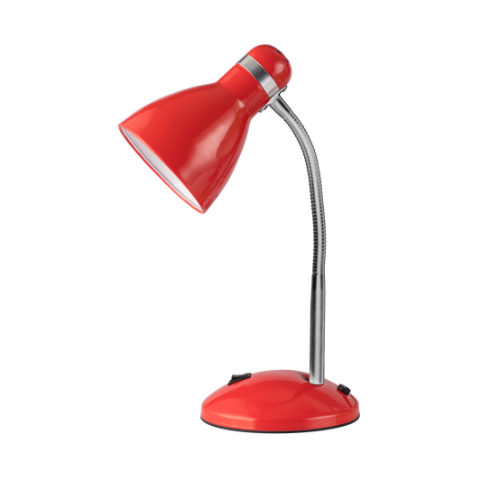 Flexo de Bombilla Lazulita Rojo / Cromo – vista principal · Ref. 140271007
