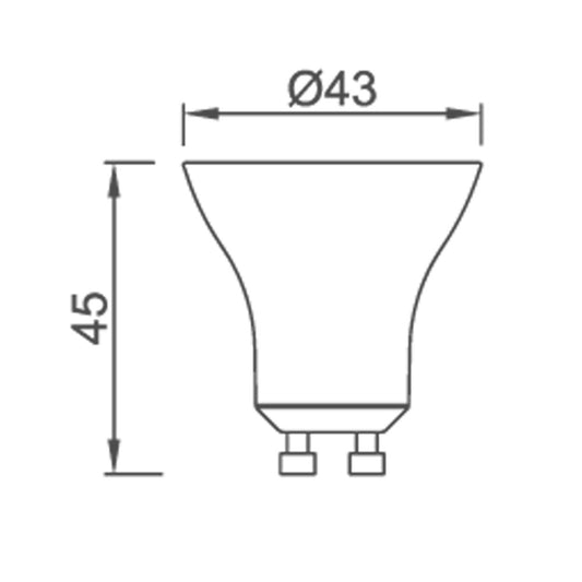 Bombilla LED GU10 fabricada en Cerámica color Blanco