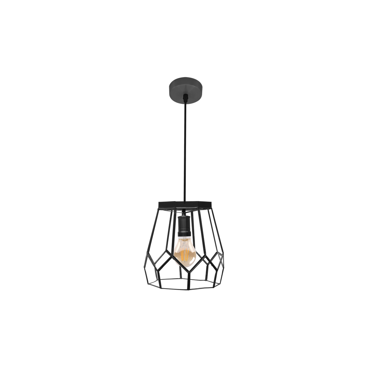 Lámpara Colgante Lente Pequeña 20 cm Metal Cristal Fabrilamp - vista principal | Fabrilamp / Abrila · Ref. 221192009