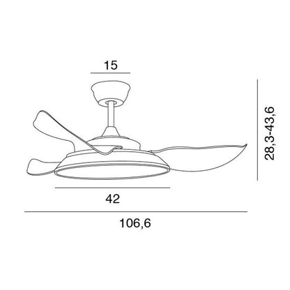 Ventilador de techo moderno ideal para dormitorio
