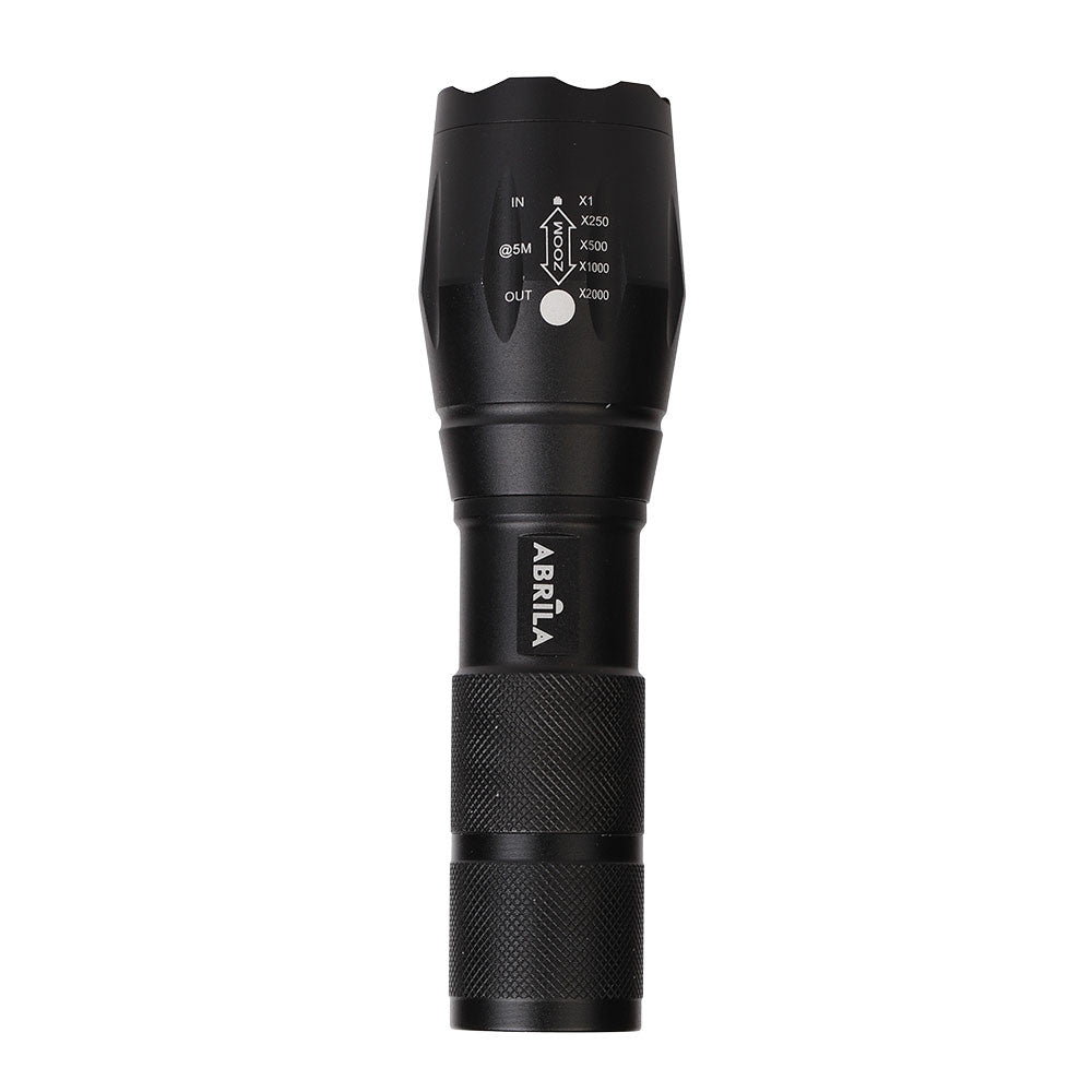 Linterna Centello fabricada en Aluminio color Negro con 300 lúmenes