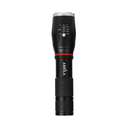 Linterna LED Extensible Centello 300 Lúmenes Negra Fabrilamp instalada en ambiente decorativo de salón o dormitorio | Fabrilamp / Abrila