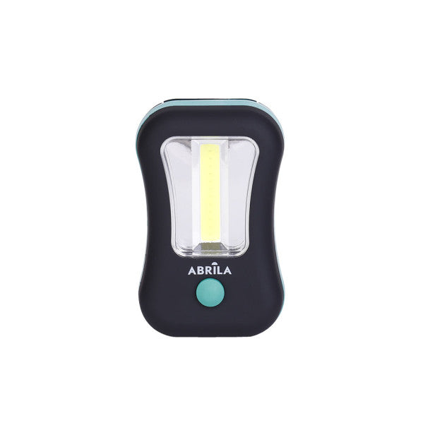 Linterna LED COB Flash Compacta 200 Lúmenes Negro/Verde Fabrilamp instalada en ambiente decorativo de salón o dormitorio | Fabrilamp / Abrila