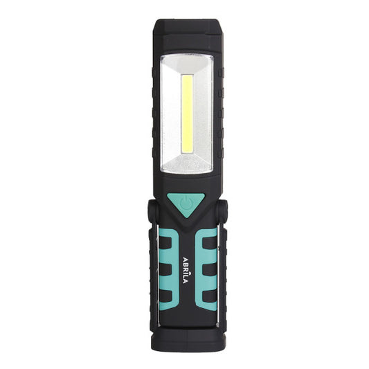 Linterna de Trabajo LED FOTON 300 Lúmenes Negro/Verde Fabrilamp instalada en ambiente decorativo de salón o dormitorio | Fabrilamp / Abrila