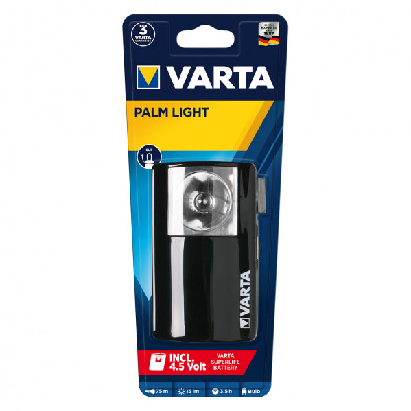 Linterna LED Varta Negra 11x6,9 cm, potente y compacta, ideal para emergencias y actividades al aire libre. luzguru.com