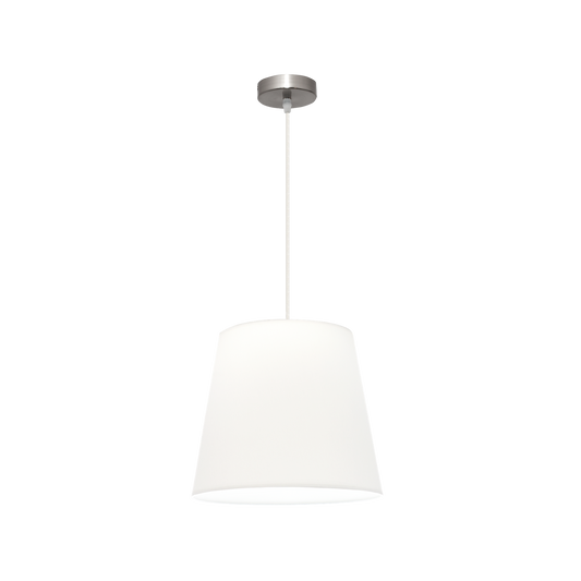 Pantalla Textil Maldívas 35 cm / Blanco / Níquel – vista principal · Ref. 110693503