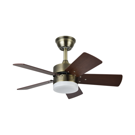 Ventilador de Techo Marta Cuero / Cerezo - Cuero / Nogal – vista principal · Ref. 175891536