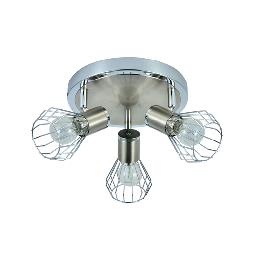 Plafón de Techo Mateo 3 Focos Orientables E14 Fabrilamp - vista principal | Fabrilamp / Abrila · Ref. 142283003