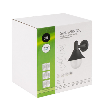 Aplique de Exterior Mentol 1xE27 IP44 Policarbonato Fabrilamp - imagen 2 | Fabrilamp / Abrila · Ref. 127161028