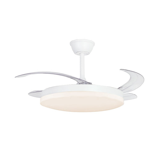 Ventilador de Techo con Luz LED Milky L Evo 120 cm Blanco CristalRecord - vista principal | CristalRecord