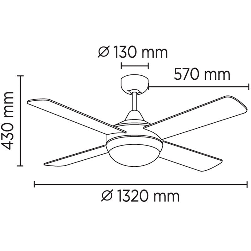 Ventilador de techo con flujo de aire 7560 m³/h para refrescar tu hogar
