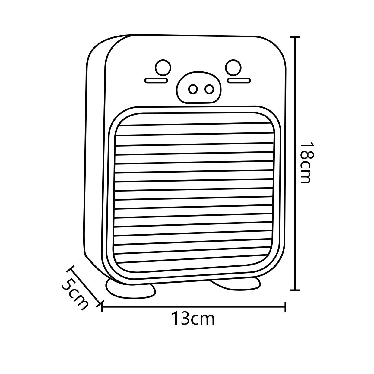 Vista lateral del Mini Ventilador BRUMA blanco con función humidificador y luz LED