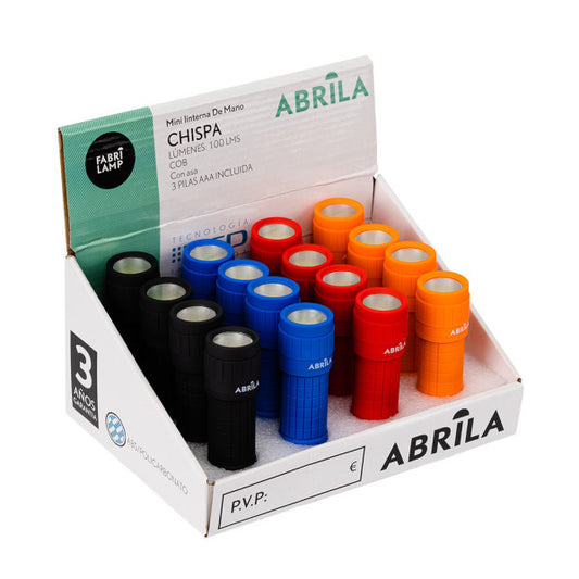 Mini Linterna de Mano LED COB 100 Lúmenes Multicolor Fabrilamp - Vista frontal principal en fondo blanco | LuzGurú