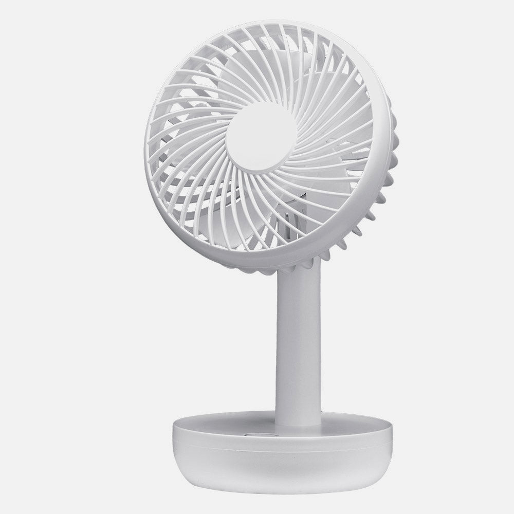 Pequeño ventilador blanco ideal para escritorio