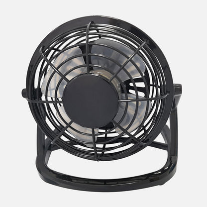 Mini Ventilador de Sobremesa Tango 2,5 W Negro Orientable USB Fabrilamp encendida con proyección de luz y ambiente | LuzGurú