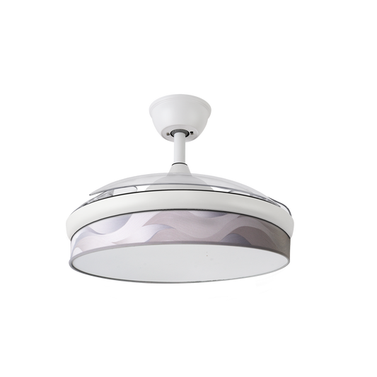 Ventilador de Techo con Luz MODA Aspas Retráctiles Fabrilamp - vista principal | Fabrilamp / Abrila · Ref. 212480301