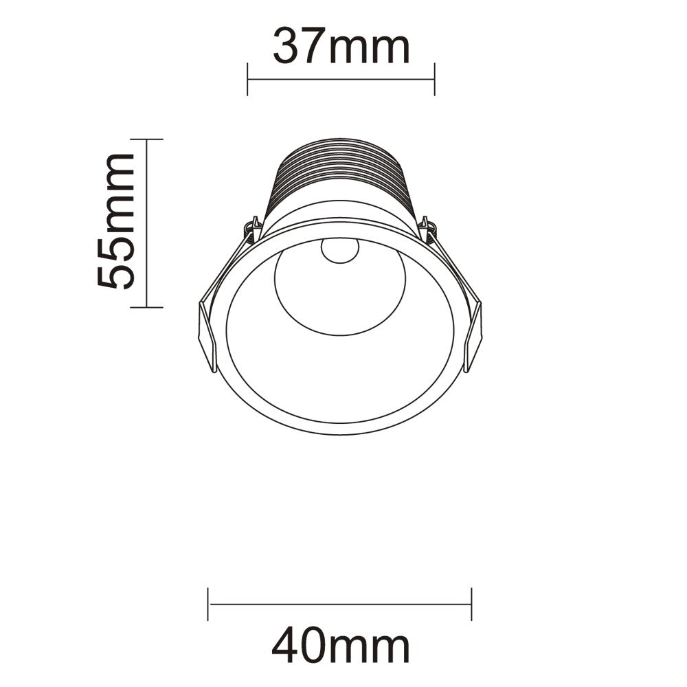 Downlight Lanka fabricado en LED color blanco con CCT