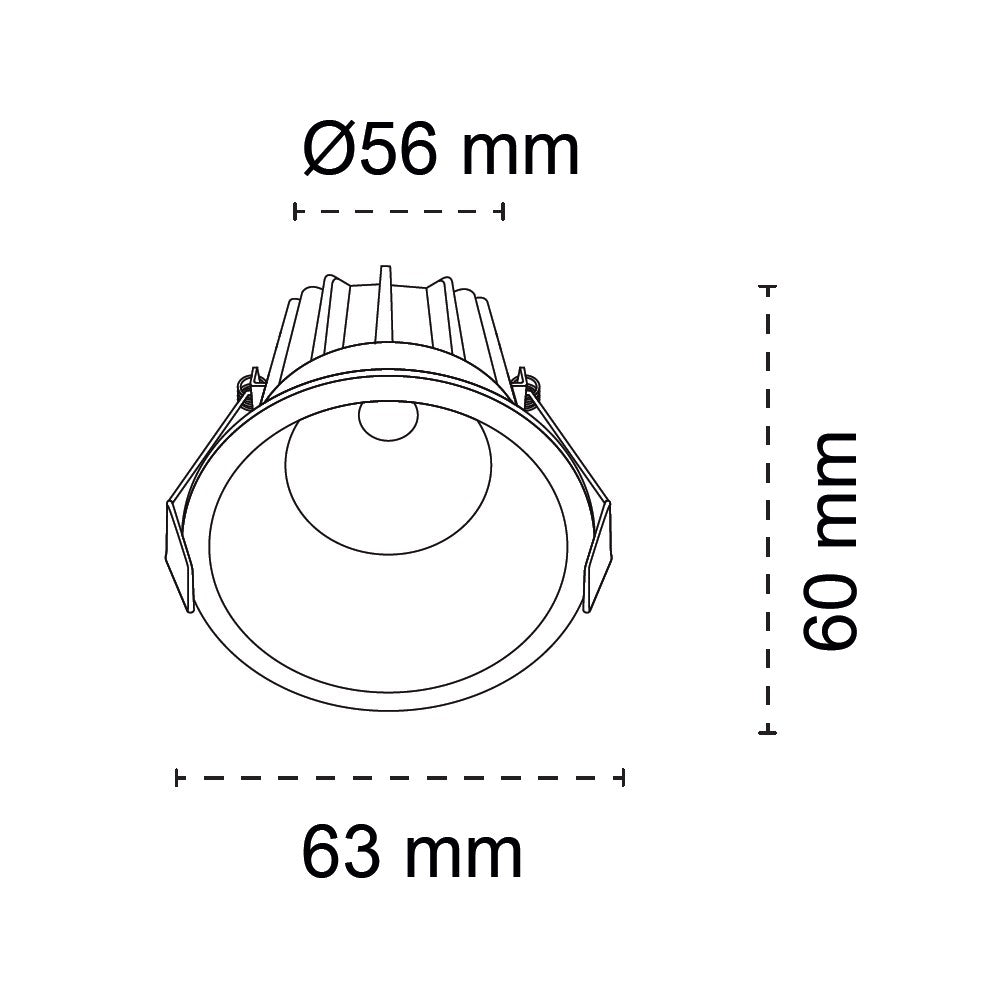 Downlight Nosy fabricado en Aluminio color Blanco