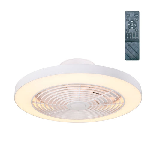 Ventilador de Techo con Plafón LED Moli 35W CCT+RGB Blanco CristalRecord - vista principal | CristalRecord