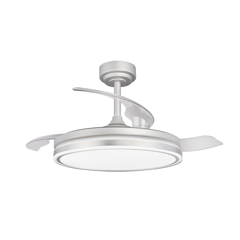 Moderno ventilador con aspas plegables ideal para salón