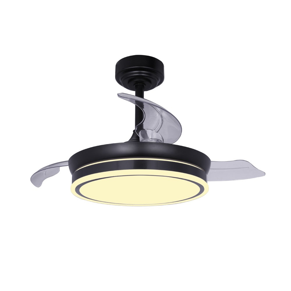 Ventilador de Techo con Luz LED Moss Mini Negro 46W CristalRecord - vista principal | CristalRecord