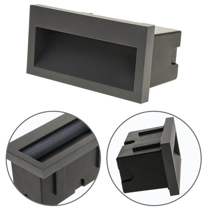 Aplique Empotrable Exterior MUSTANG LED 3W 14 cm Antracita Lumit