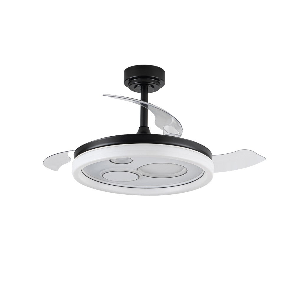 Ventilador moderno con luz, ideal para salón